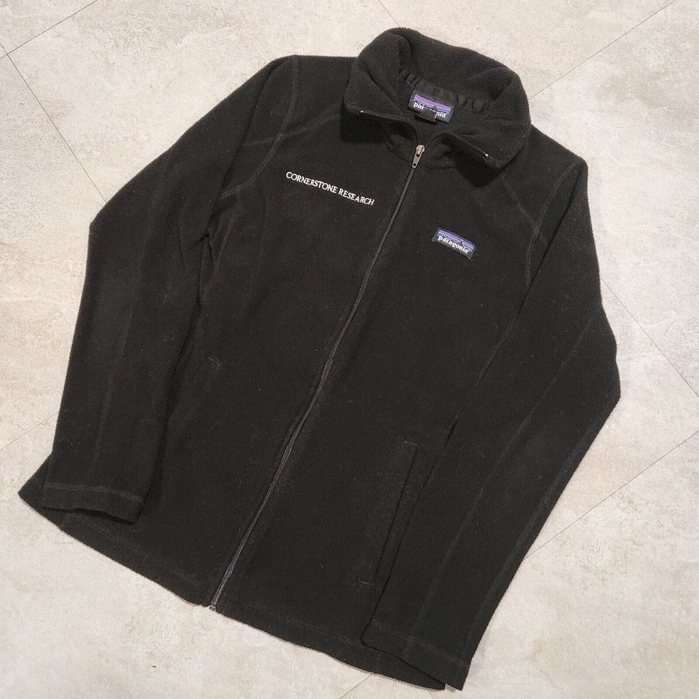 Patagonia Cornerstone Research Black Micro D Fleece Womens XS Full Zip Jacket